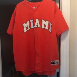 Majestic Miami University baseball jersey